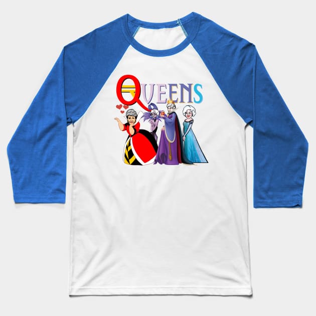 Golden Queens Baseball T-Shirt by EnchantedTikiTees